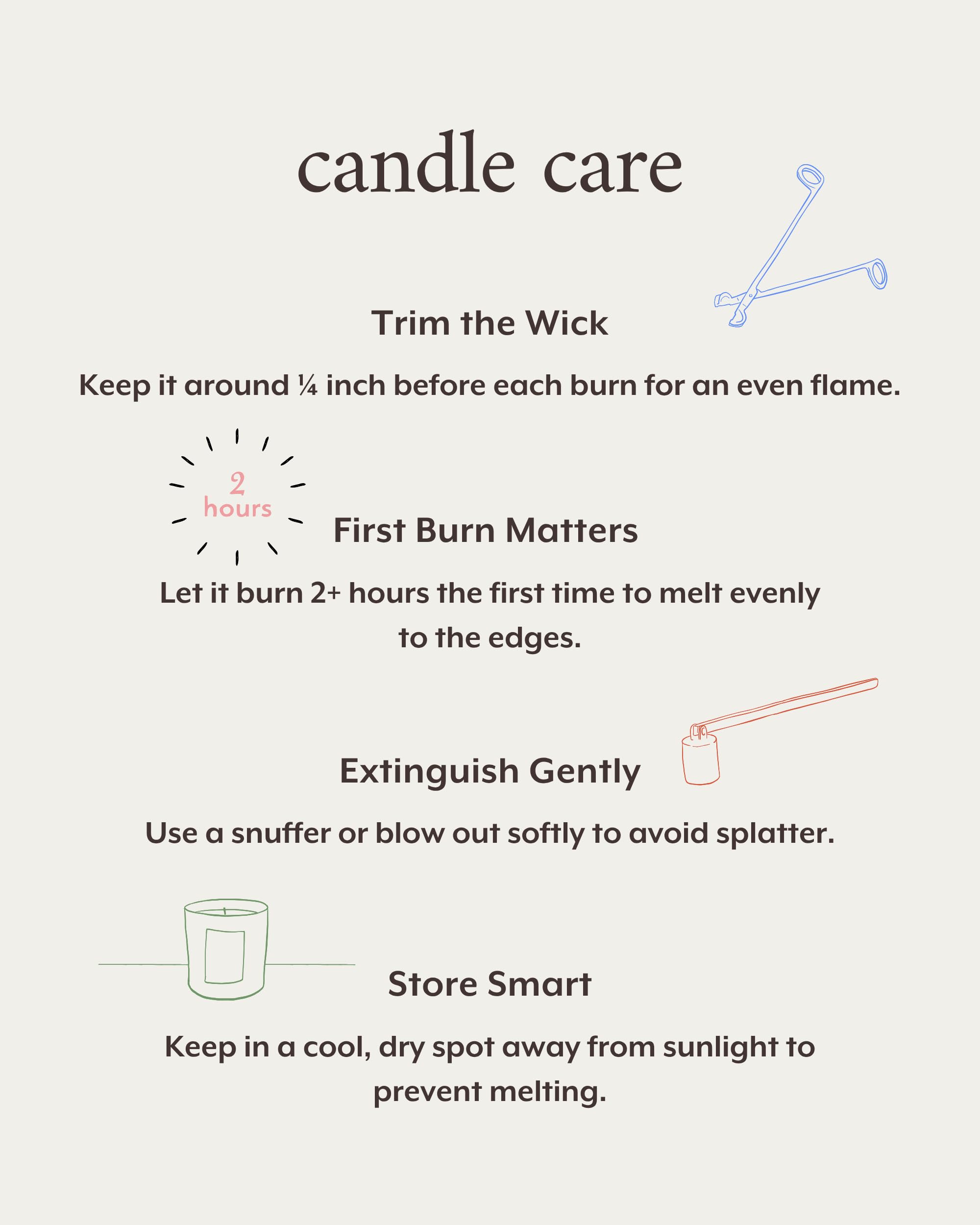 Literie candle with removable lid and glass jar for easy reuse and cleanup.