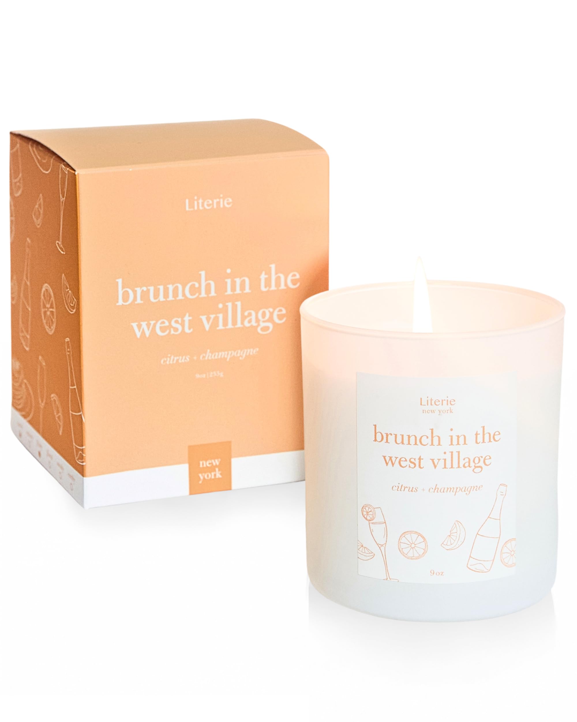 Literie NYC Brunch in West Village candle in a 9oz glass jar.