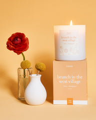 West Village brunch-themed candle by Literie NYC.