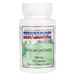 Lithium Orotate 100 Tabs bottle with label