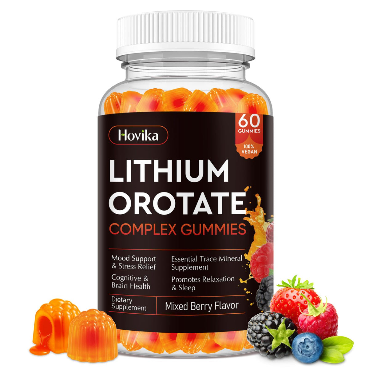 Hero image of Lithium Orotate Gummies 5mg in mixed berry flavor