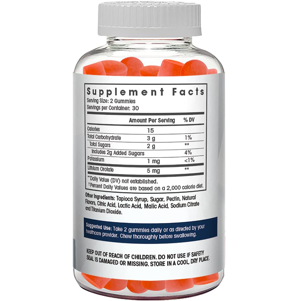 Gummies bottle next to packaging indicating 60 count