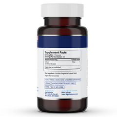 Nutrition facts panel for Lithium Orotate 10 mg per capsule.