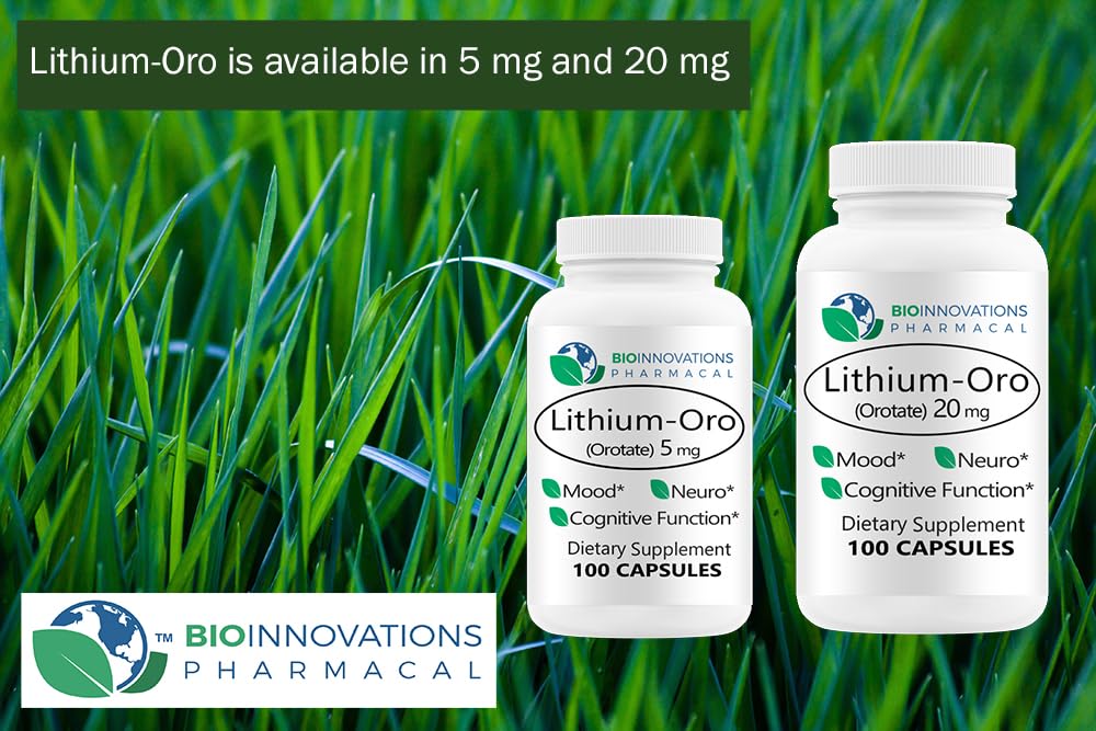 Lithium orotate supplement packaging and label