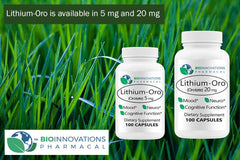 Lithium orotate supplement packaging and label