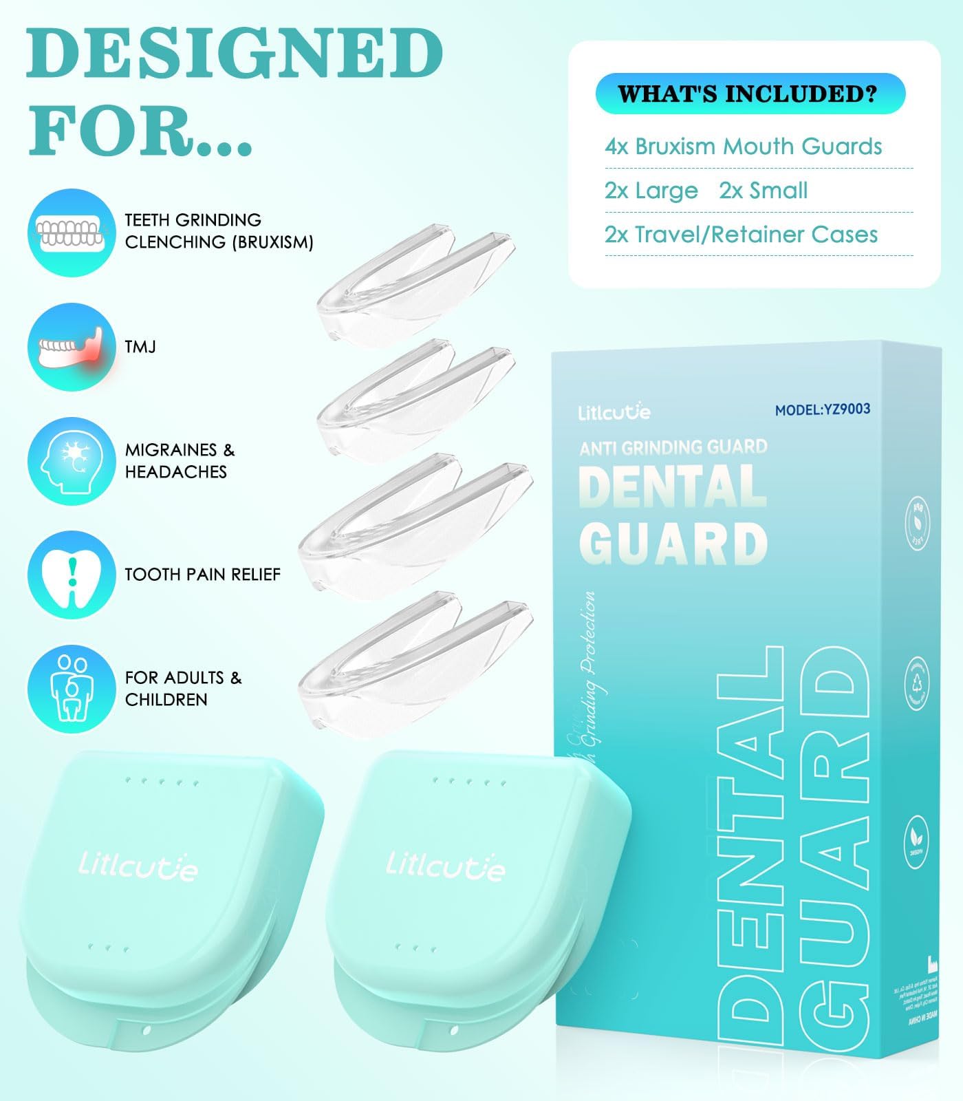 Ventilated protective cases for Litlcutie mouth guards