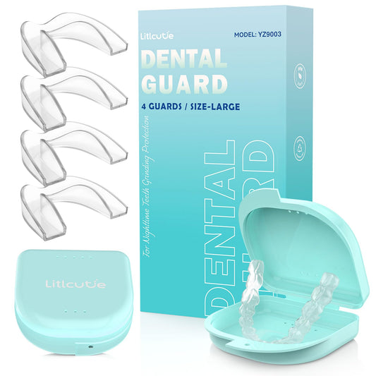 Litlcutie mouth guard 4-pack large transparent packaging