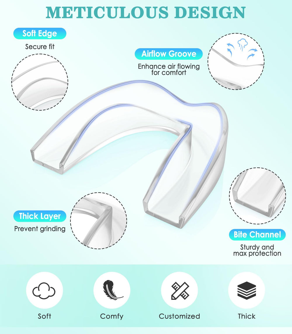 Litlcutie mouth guards with hygienic retainer case