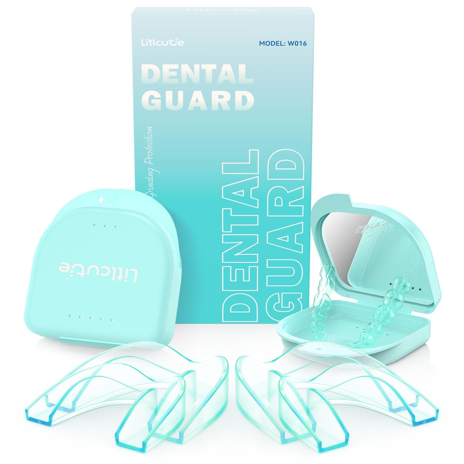 Litlcutie mouth guard for teeth grinding at night - 4 pack front view
