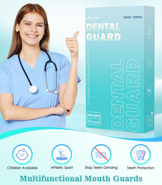4 Large-Size Moldable Teeth Guards