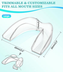 Happy user wearing Litlcutie mouth guard at night