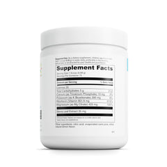 Back label showing supplement facts and ingredients