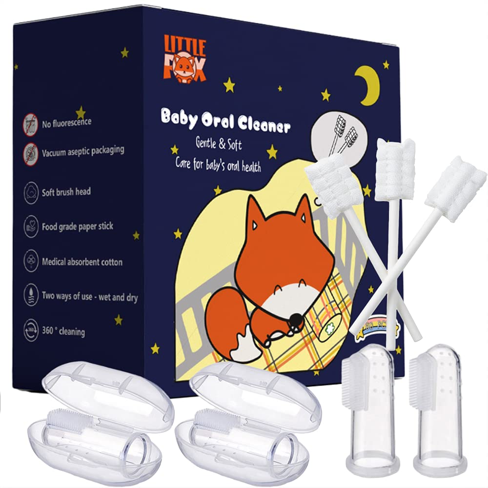 Little Fox Baby Oral Cleaner set with 60 pieces