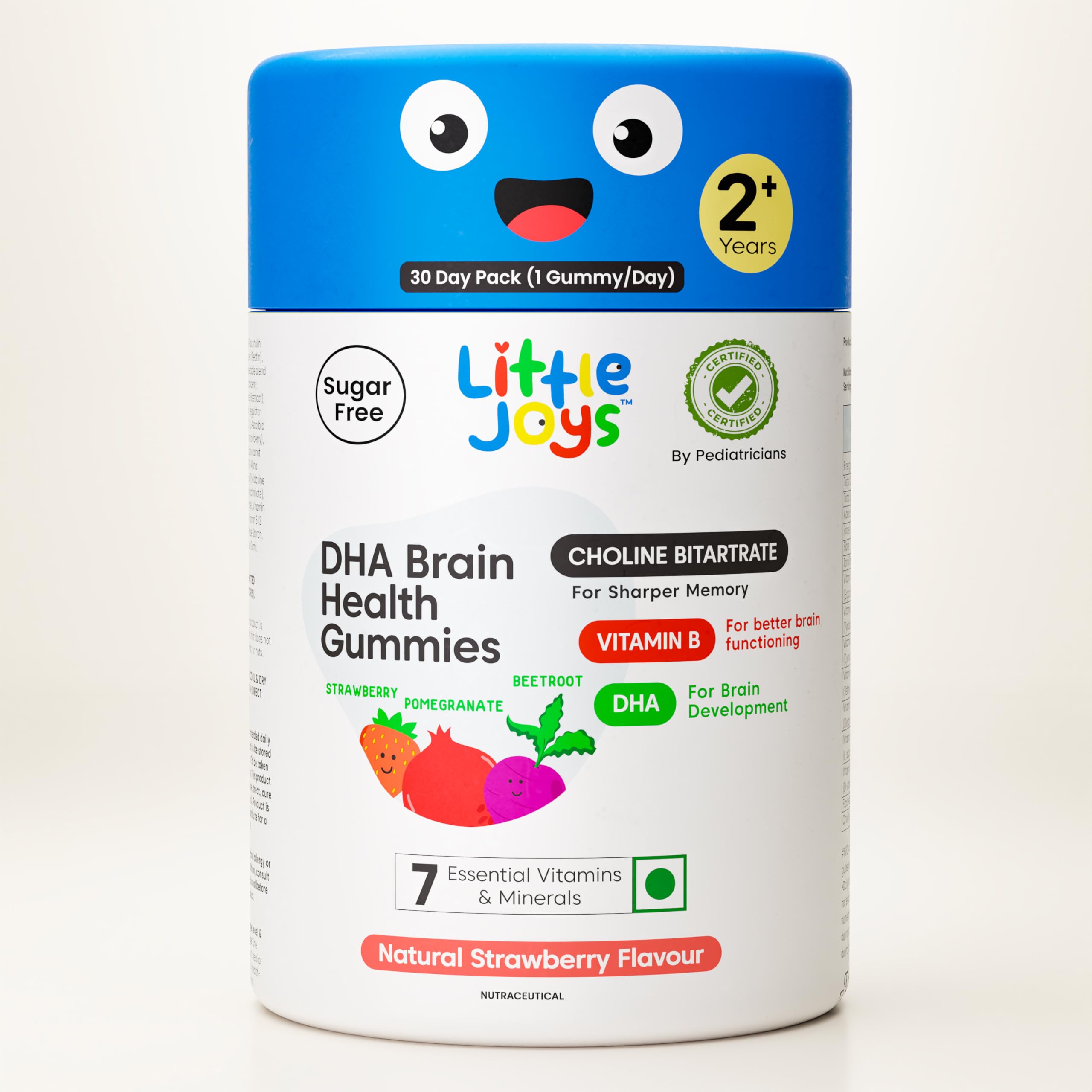 Bottle of Little Joys DHA Omega-3 Brain Gummies for Kids