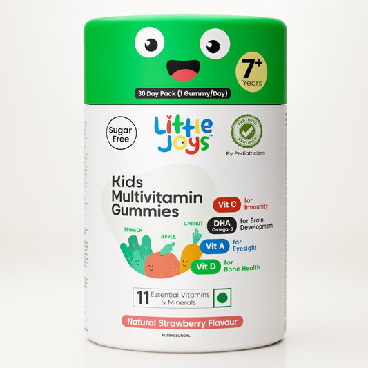 Hero image of Little Joys Kids Multivitamin Gummies bottle with strawberry flavor