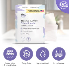 LivaClean hydrocolloid patch adheres on wet skin for oily skin users.