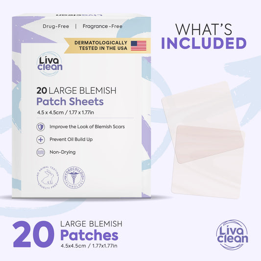 LivaClean XL patch on nose close-up showing discreet blemish coverage.