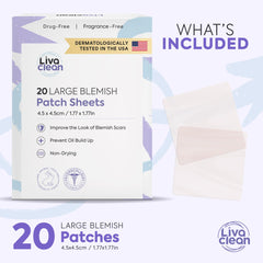 LivaClean XL patch on nose close-up showing discreet blemish coverage.