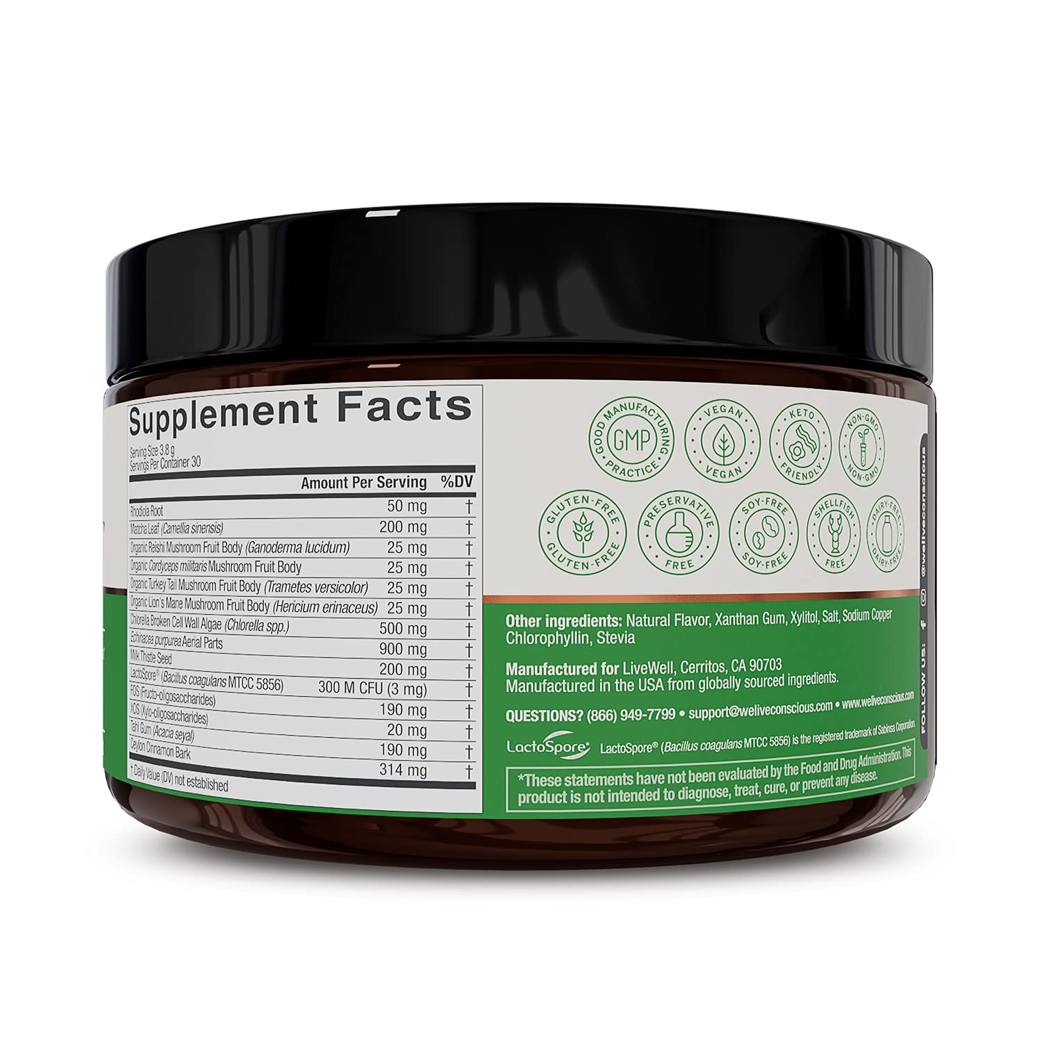 Live Conscious Beyond Greens 2-pack packaging offers value and convenient daily use.