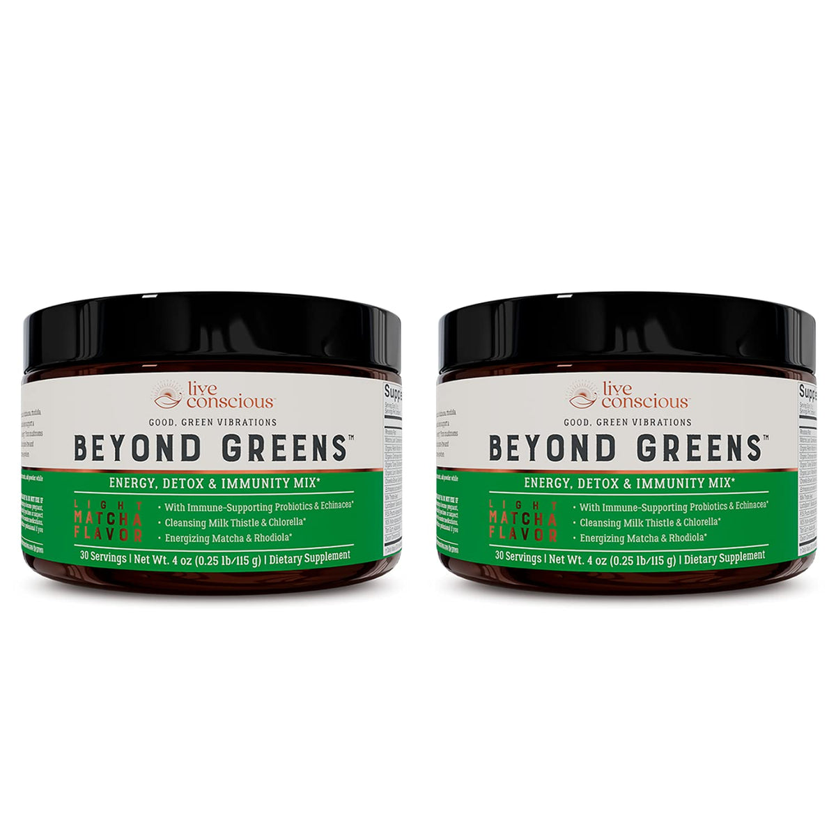 Live Conscious Beyond Greens Matcha flavor product hero image