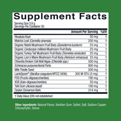 Natural ingredients layout for greens powder
