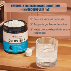 Scooped grass-fed bovine colostrum powder