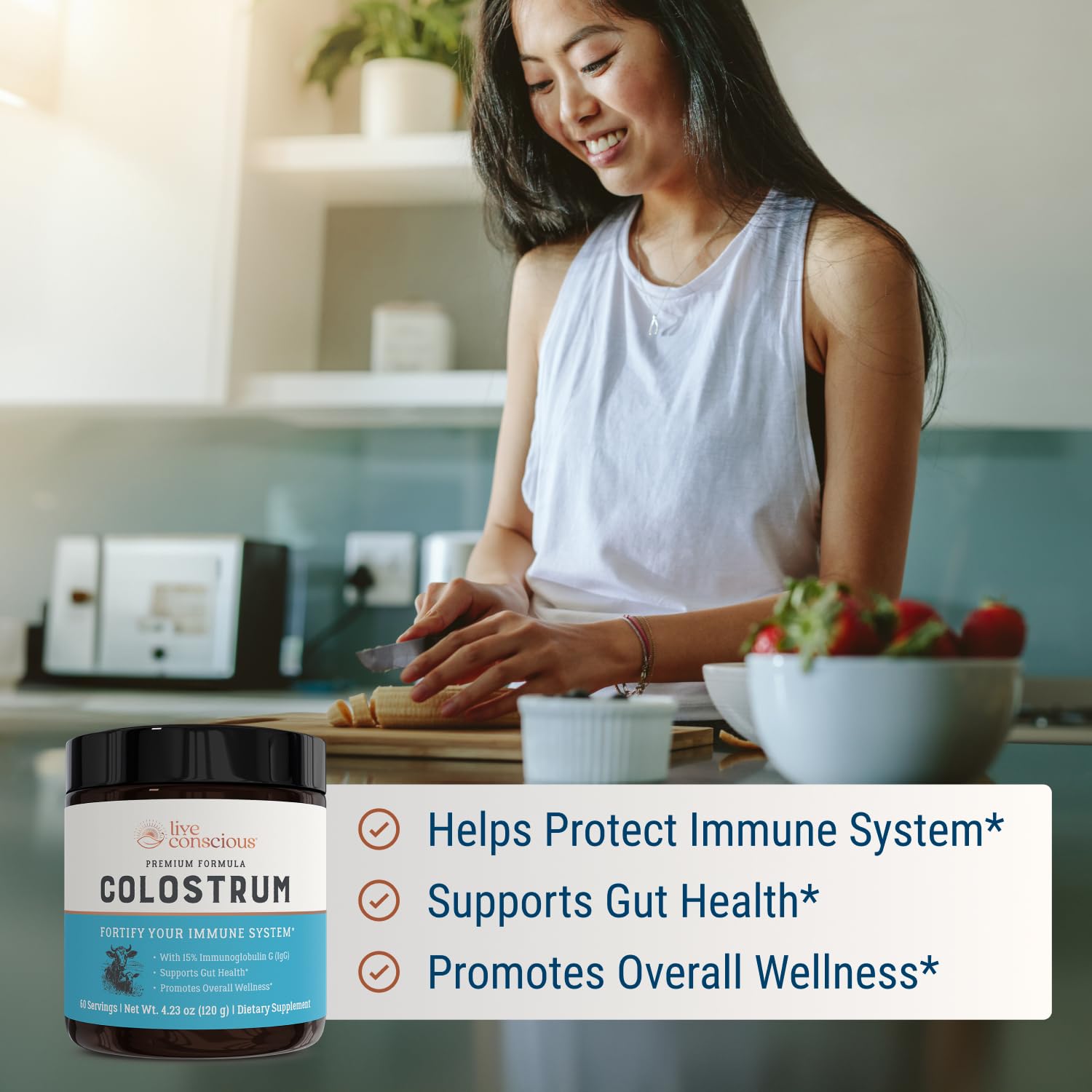 Immune support concept for colostrum supplement