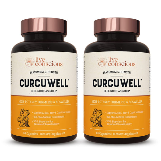 Live Conscious CurcuWell 2-pack bottle