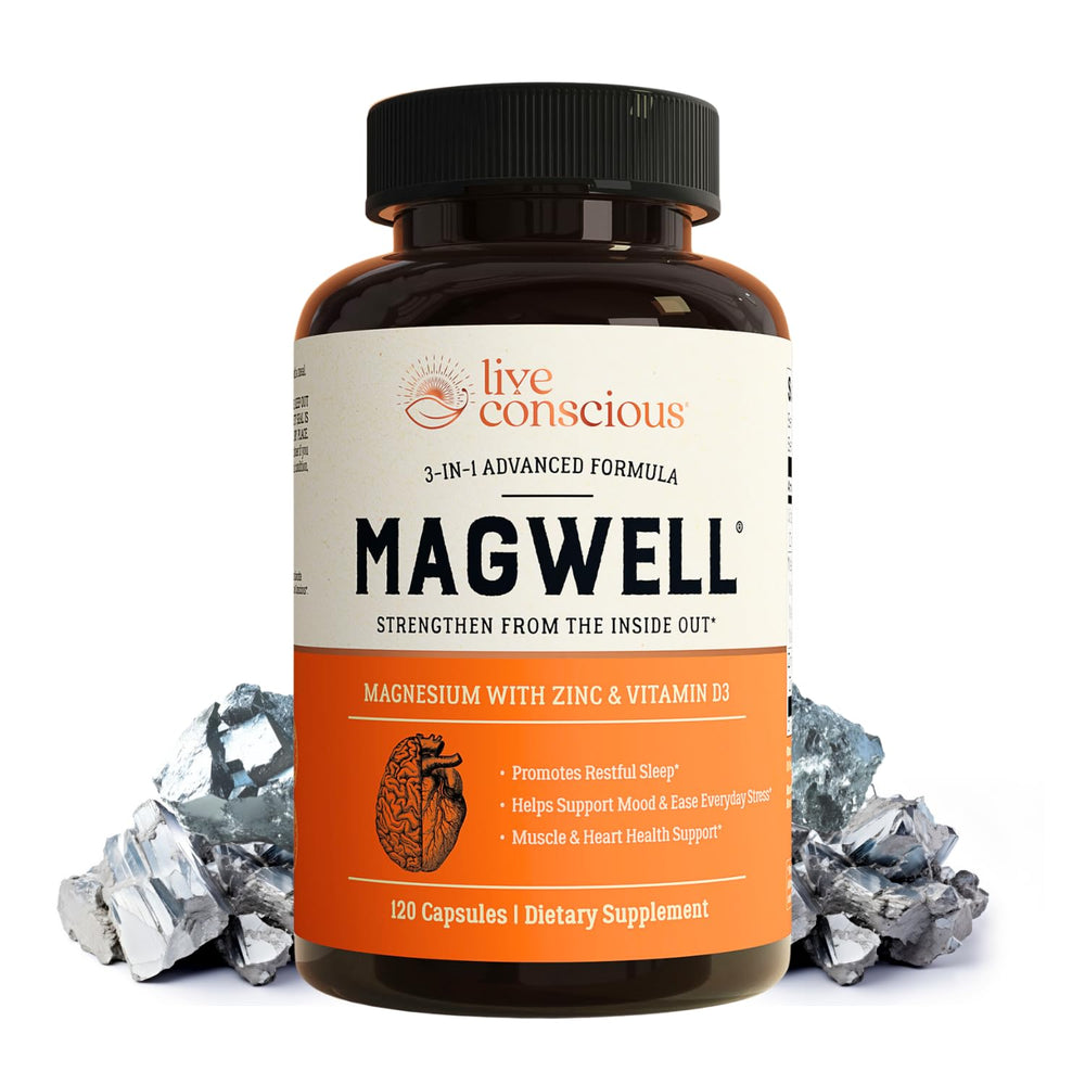 Live Conscious Magwell 120-caps bottle - front view