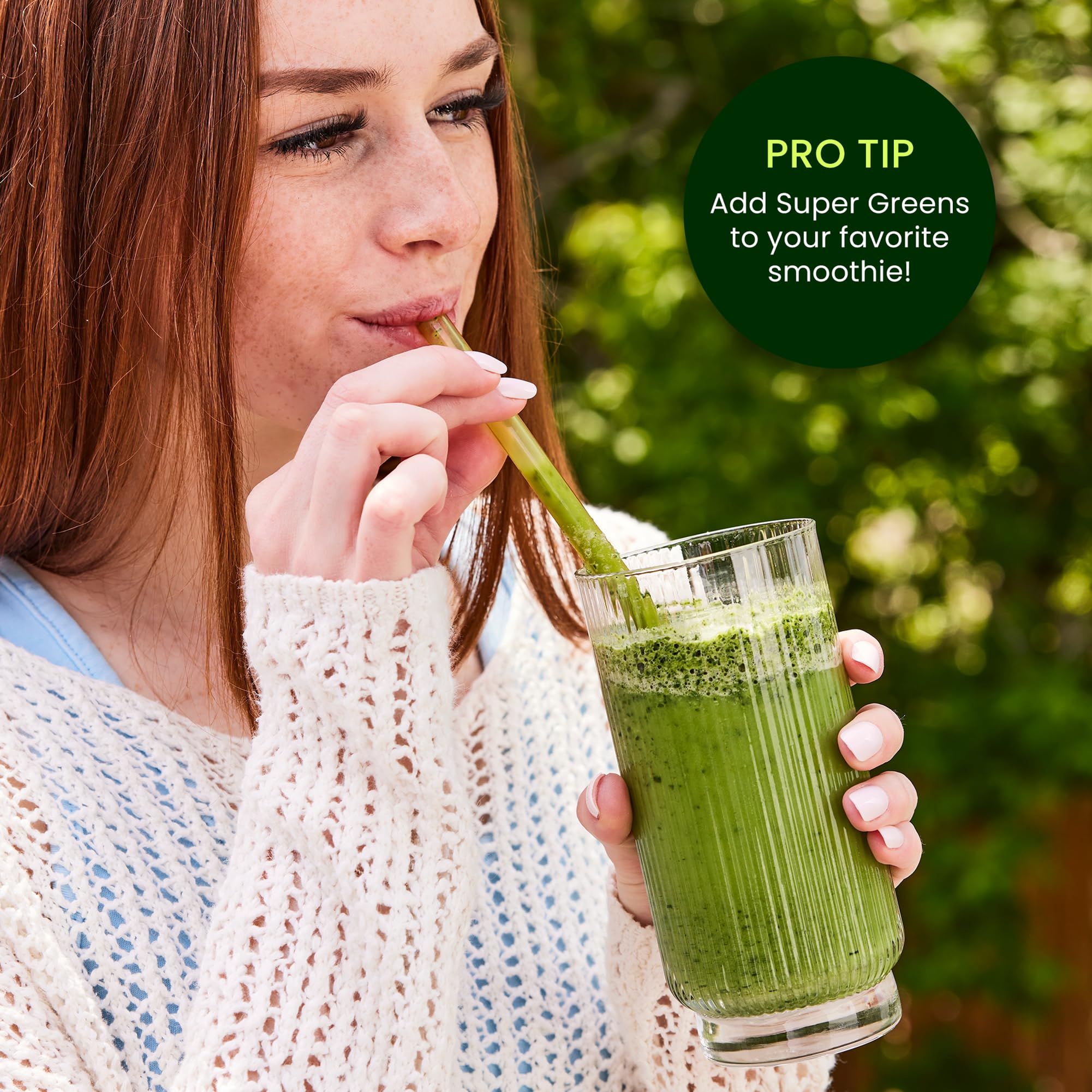 Berry flavor Live It Up Super Greens powder