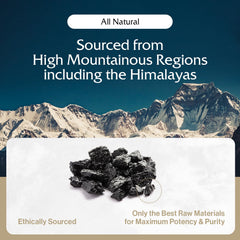 Concept image of energy and antioxidant support from shilajit