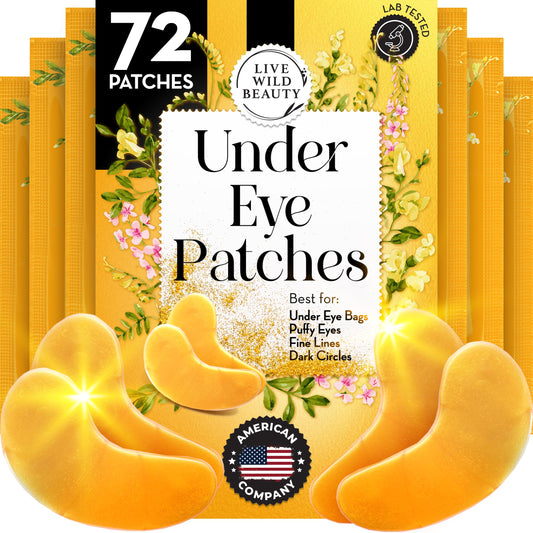 Live Wild Beauty under-eye patches with 24K gold for refreshed eyes