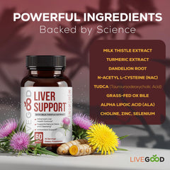 NAC and TUDCA components for liver detox