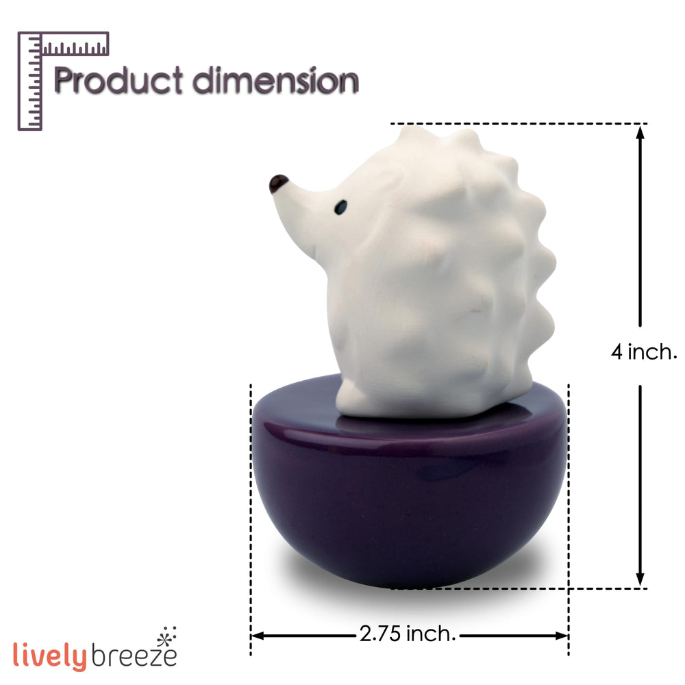Lively Breeze spiky hedgehog car diffuser for travel-friendly scenting.