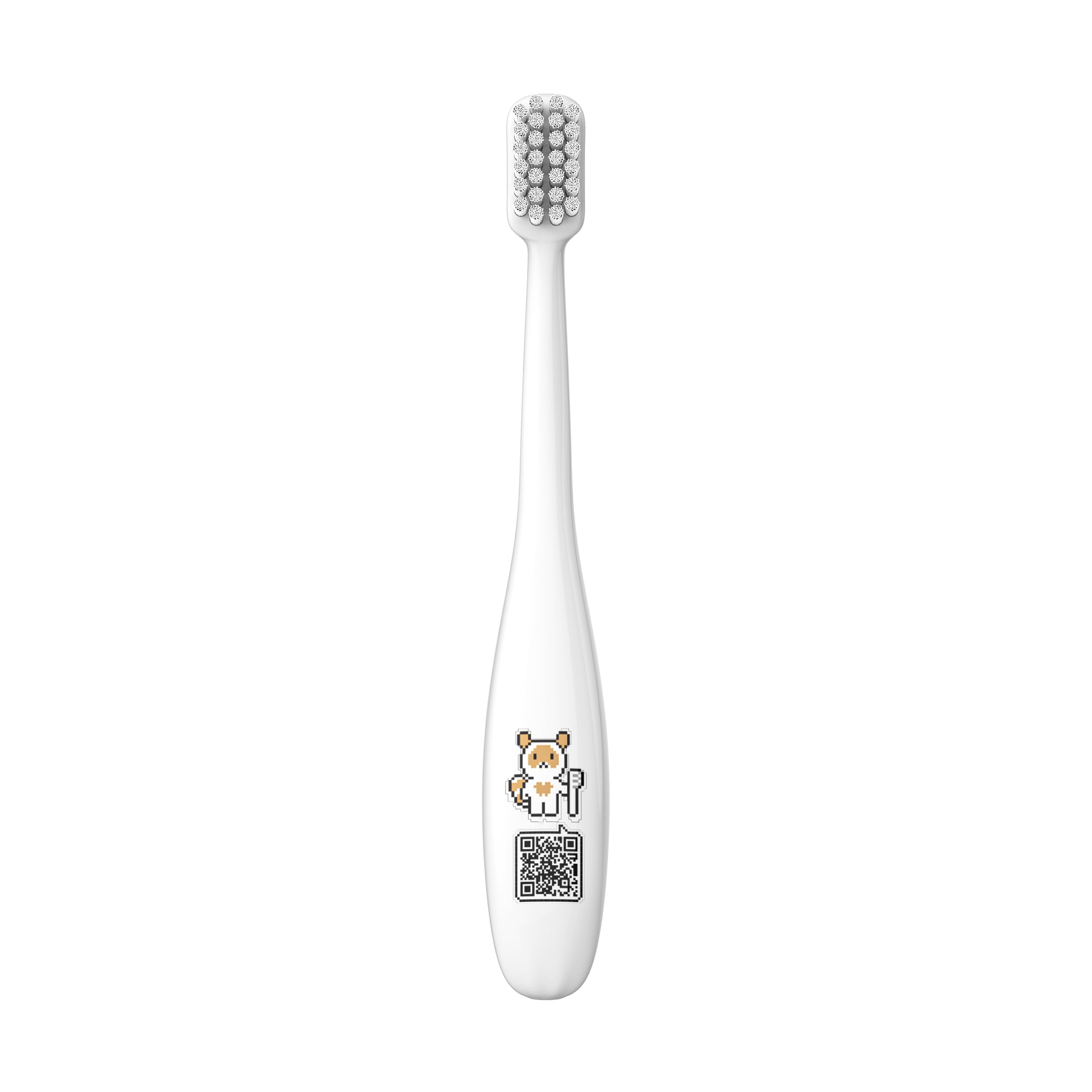 Front view of LiveOrals Kids Edu Toothbrush White