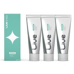 LiveOrals Whitening Toothpaste 80g 3-pack packaging