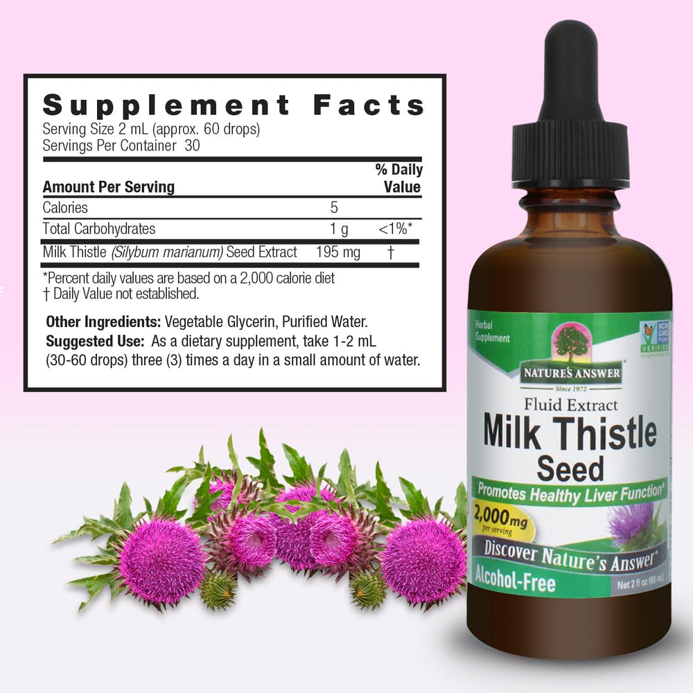 Milk thistle liver detox 2 oz bottle
