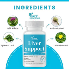 Close-up of liver detox product label