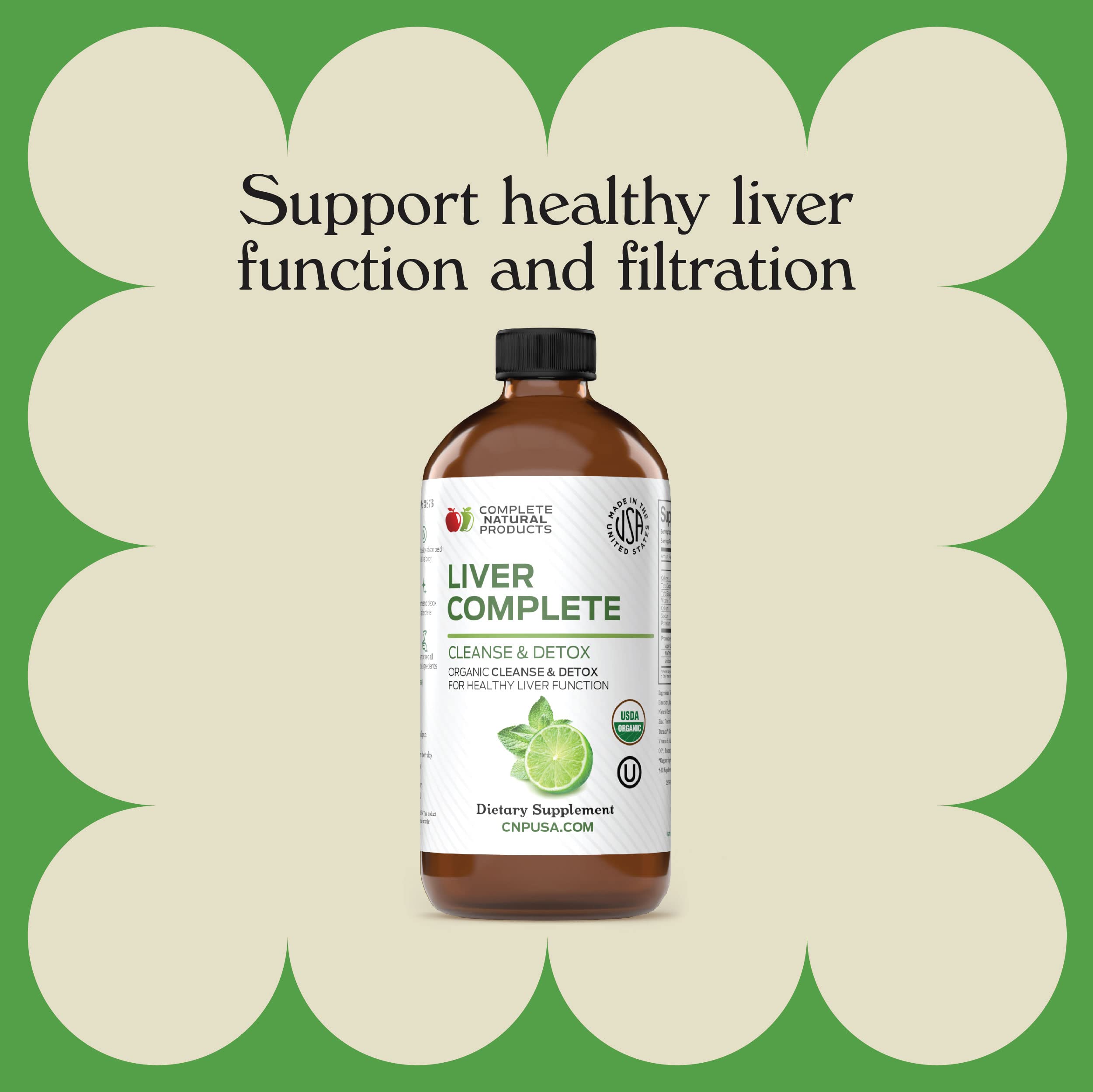 Liver detox liquid being poured into a glass