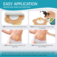 castor oil patches for liver detox, stomach, and knees