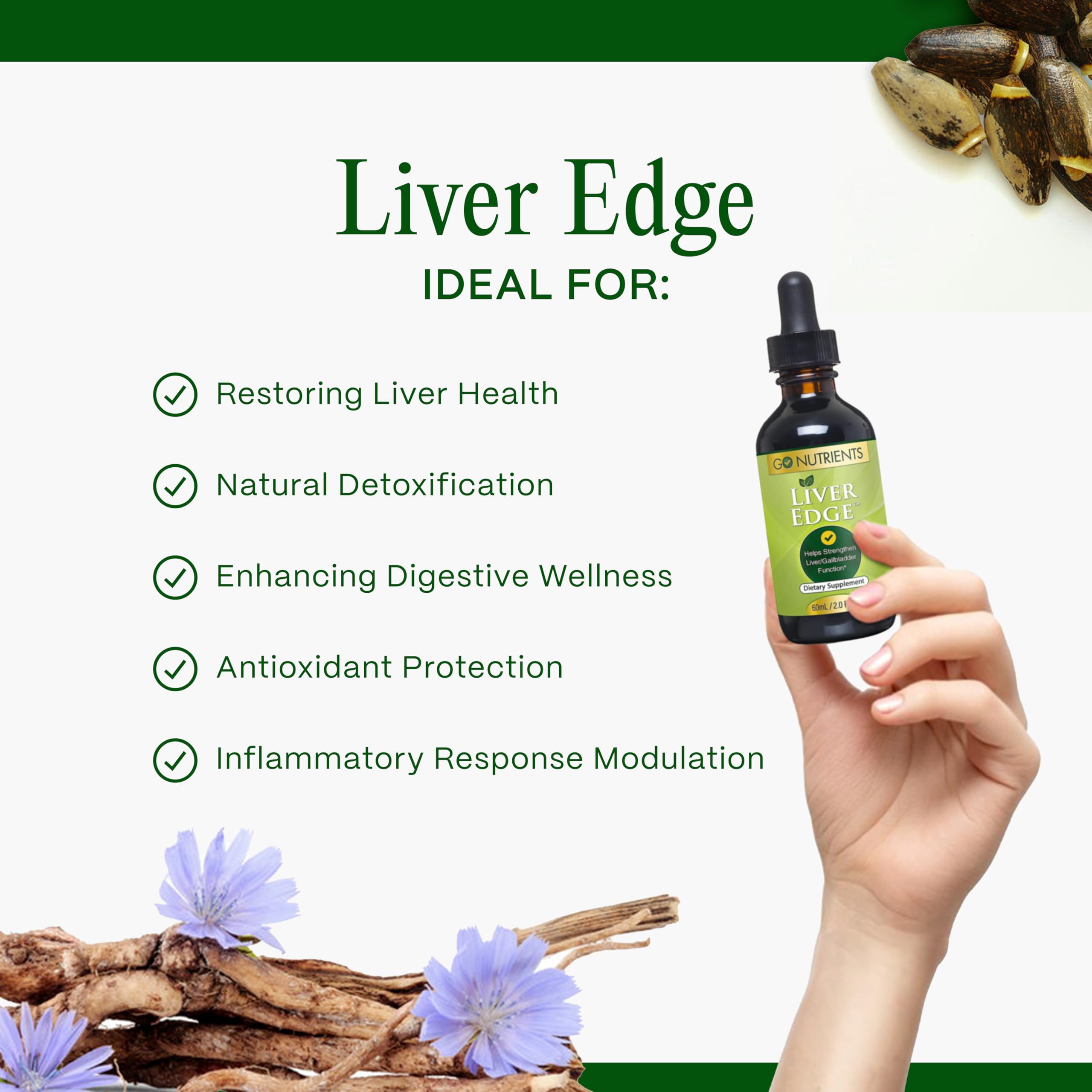 Illustration of liver detox and liver health benefits