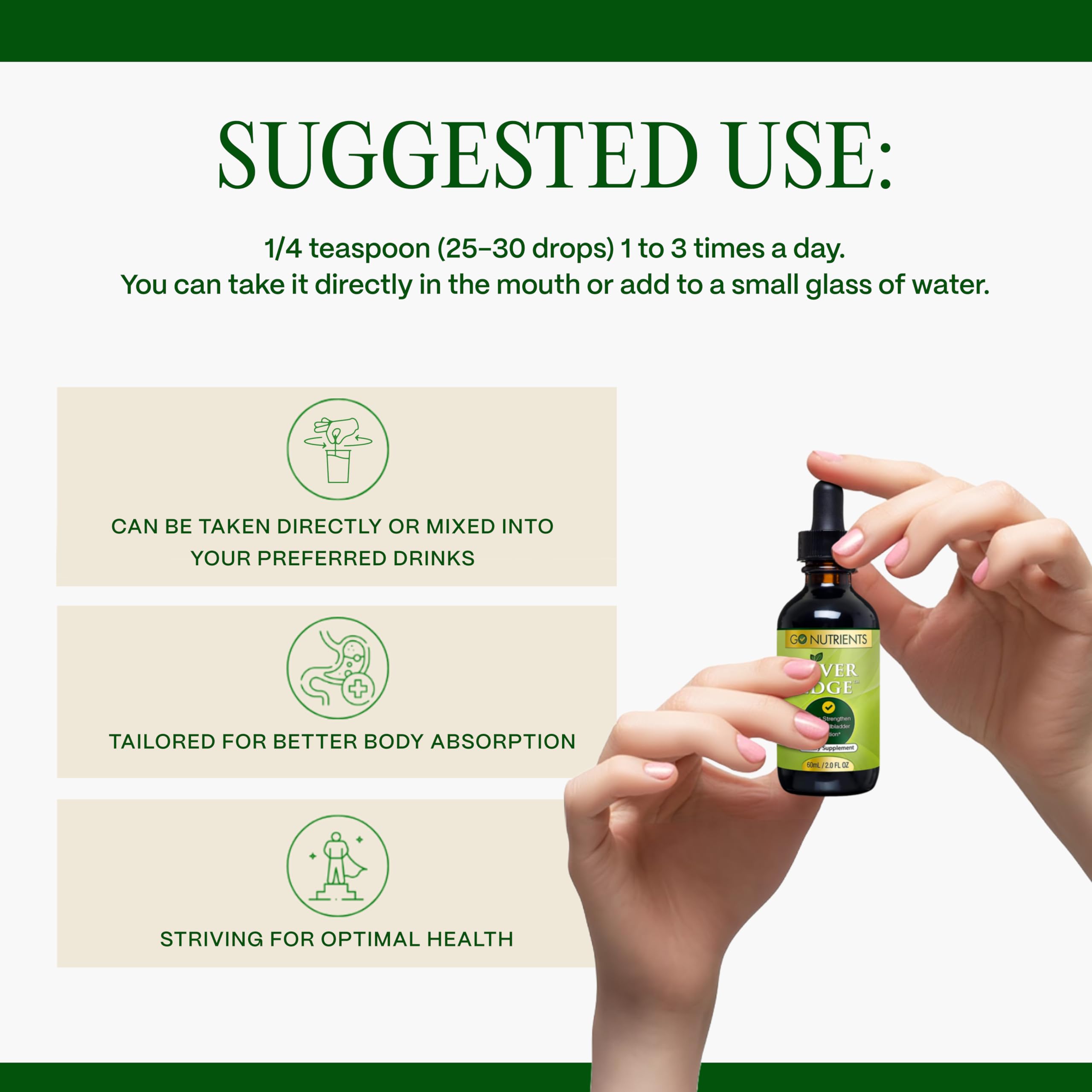 Liver Edge liquid drops usage: direct or in water