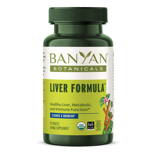 Banyan Botanicals Liver Formula bottle label – 90 tablets