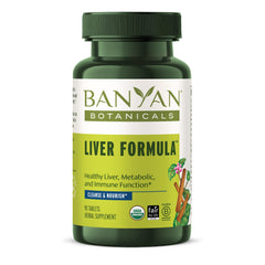 Banyan Botanicals Liver Formula bottle label – 90 tablets
