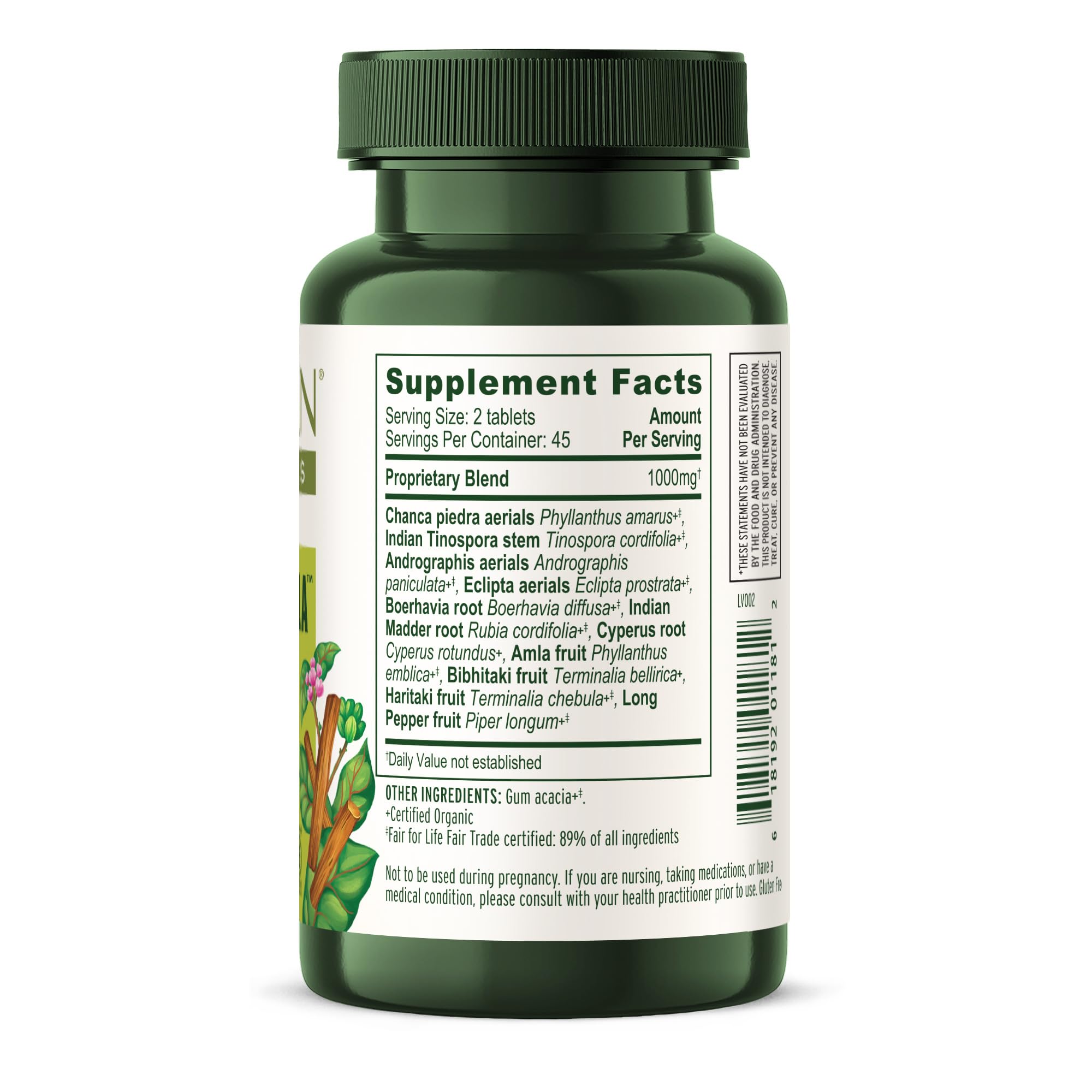 Third-party tested quality assured Liver Formula bottle by Banyan Botanicals