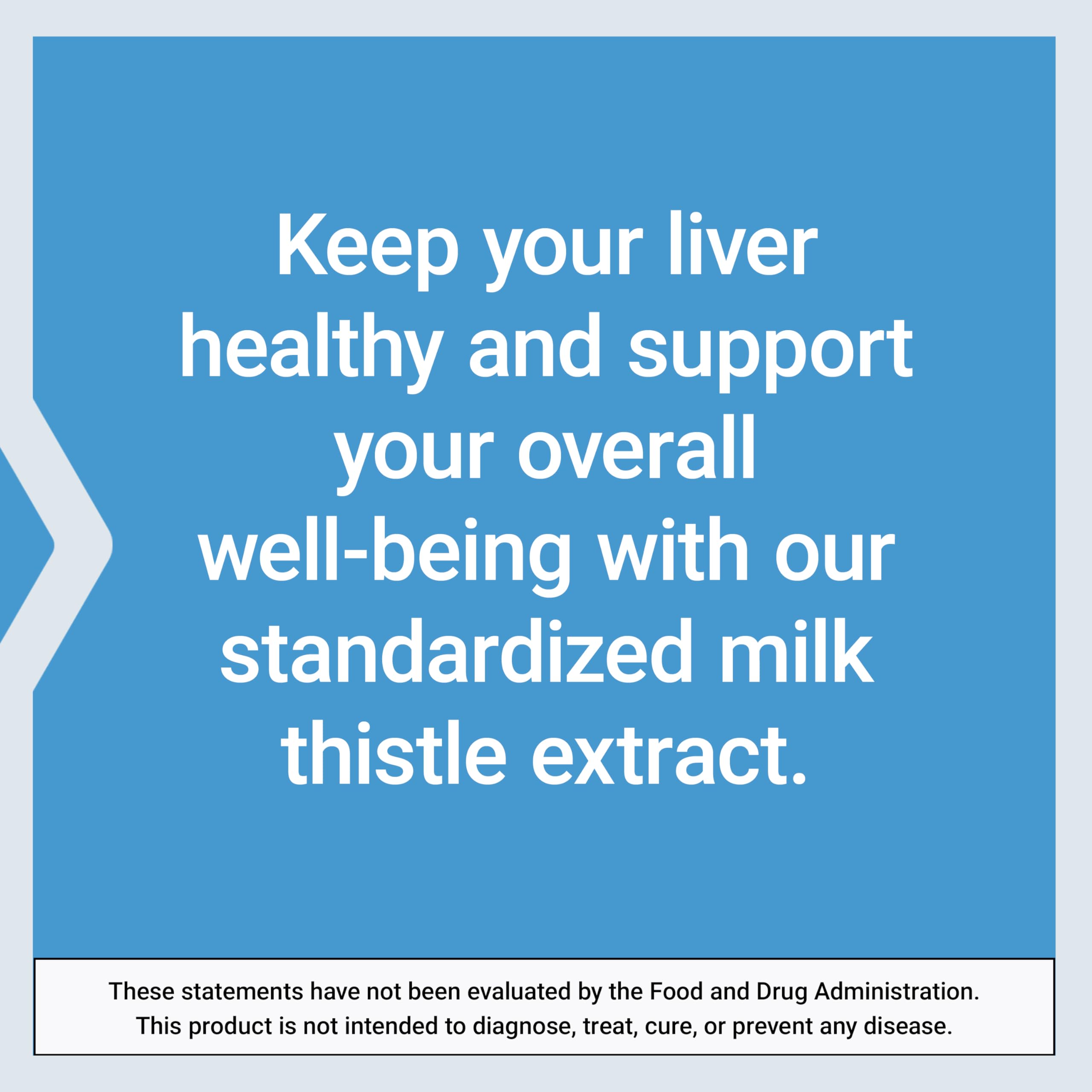 Liver health detox support with milk thistle