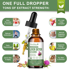 Dropper dispensing liver health liquid