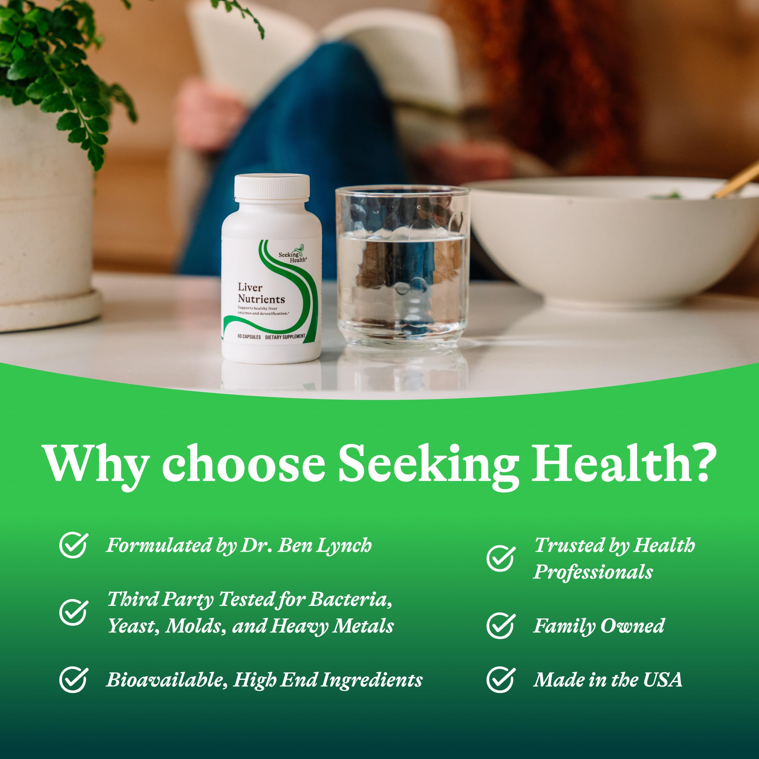 Liver health supplement features infographic