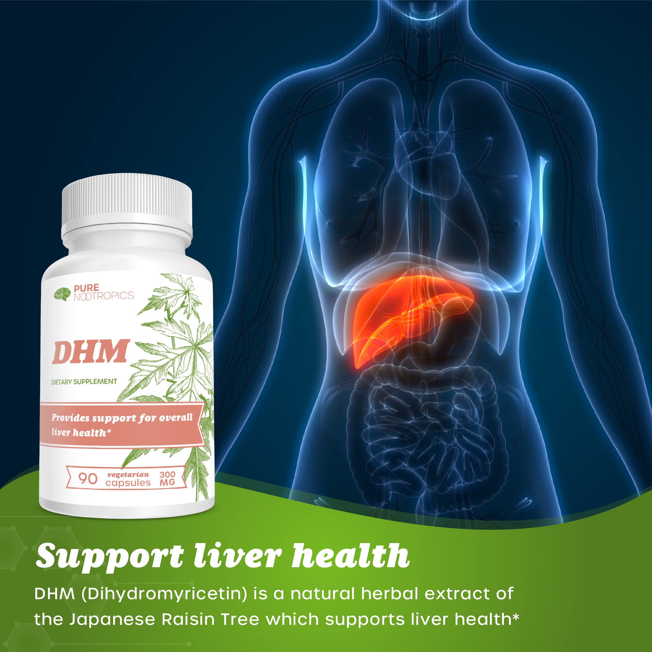 Liver health support supplement with DHM