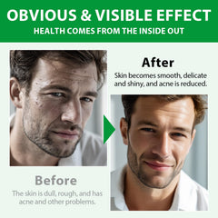 Bottle label highlighting detox and repair benefits